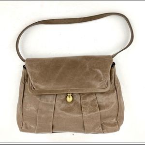 Hobo International: taupe leather shoulder bag